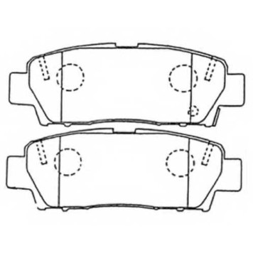 Колодки тормозные дисковые задние <b>ASVA AKD1171</b>