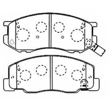 Колодки тормозные дисковые передние <b>ASVA AKD1198</b>