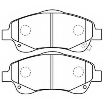 Колодки тормозные дисковые передние <b>ASVA AKD1233</b>