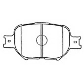 Комплект тормозных колодок, дисковый тормоз ASVA AKD-1287