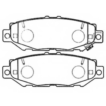 Колодки тормозные дисковые задние <b>ASVA AKD1345</b>