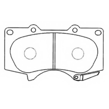 Комплект тормозных колодок, дисковый тормоз ASVA AKD-1482