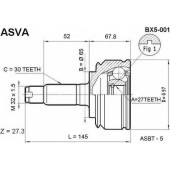 Шрус внешний <b>ASVA BX5-001</b>