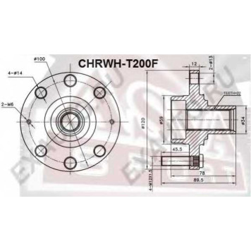 Ступица 12 <b>ASVA CHRWHT200F</b>