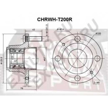 Ступица [12] <b>ASVA CHRWHT200R</b>