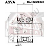 Подшипник ступичный задний 12 <b>ASVA DAC32670040</b>