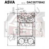 Подшипник ступичный 12 <b>ASVA DAC35770042</b>