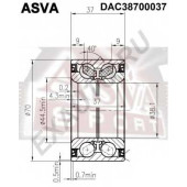 Подшипник ступицы колеса (комплект) | перед прав/лев | <b>ASVA DAC38700037</b>