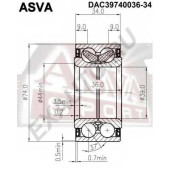 Подшипник ступичный <b>ASVA DAC3974003634</b>