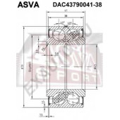 Подшипник ступичный передний (43x79x41x38) <b>ASVA DAC4379004138</b>