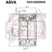 Подшипник ступичный передний(43x82x45x45) [12] <b>ASVA DAC43820045</b>