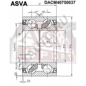 Подшипник ступичный с магнитным кольцом абс <b>ASVA DACM40750037</b>
