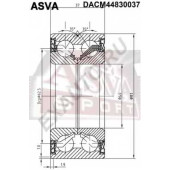 Снят с производства подшипник ступицы колеса (комплект) ABS <b>ASVA DACM44830037</b>