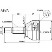 Шрус наружный 23x53.2x25 (FORD [12] <b>ASVA FD354</b>