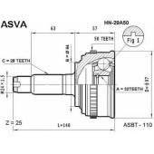 Шрус (гарантия 12 месяцев) [12] <b>ASVA HN29A50</b>