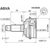 Шрус наружний 28x55x26 (HONDA CIVIC(EK3),LOGO GA3 HMM) , мин, остаток = 30,000 [12] <b>ASVA HN35A50</b>