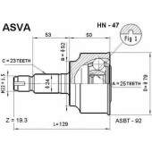Шрус наружный 25x52x23 <b>ASVA HN47</b>