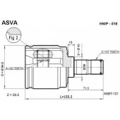Шрус внутренний 32x40x27 HONDA ACCORD 90-93 [12] <b>ASVA HNIP516</b>