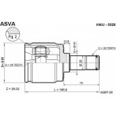 Шрус внутренний | лев | <b>ASVA HNIU-5028</b>