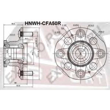 Ступица [12] <b>ASVA HNWHCFA50R</b>
