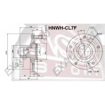 Ступица передняя (1021602218101200252163, китай) 12 <b>ASVA HNWHCL7F</b>