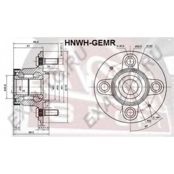 Ступица задняя с магнитным кольцом абс <b>ASVA HNWHGEMR</b>