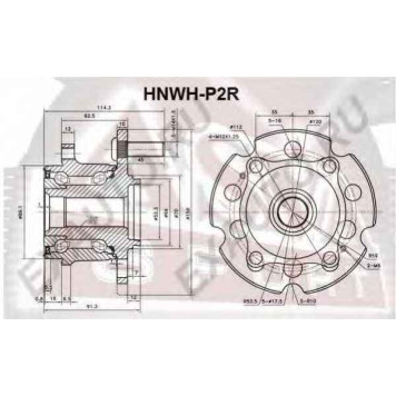 Ступица задняя (1021602226101200260094, китай) 12 <b>ASVA HNWHP2R</b>
