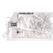 Ступица [12] <b>ASVA HNWHRD1R</b>