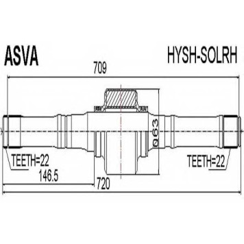 Полуось | прав | <b>ASVA HYSH-SOLRH</b>
