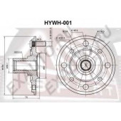 Ступица колеса | перед прав/лев | <b>ASVA HYWH-001</b>