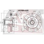 Ступица колеса | перед прав/лев | <b>ASVA HYWH-008</b>