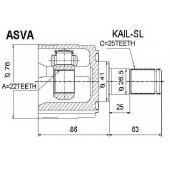 Шрус внутренний | лев | <b>ASVA KAIL-SL</b>