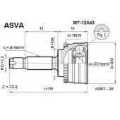 Шрус наружный 22X54X25 MITSUBISHI LANCER/MIRAGE <b>ASVA MT12A43</b>