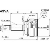 Шрус наружный 29x57x25 <b>ASVA MT38A43</b>