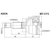 Шрус наружный 33x59,5x28 [12] <b>ASVA MTCY3</b>