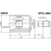 Шрус внутренний левый 25x41x27 <b>ASVA MTILN84</b>