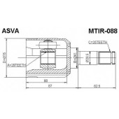Шрус внутренний правый 29X41X25 <b>ASVA MTIR088</b>
