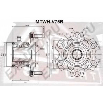Ступица [12] <b>ASVA MTWHV75R</b>