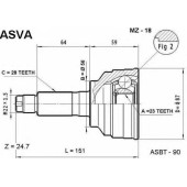 Шрус внешний <b>ASVA MZ-18</b>
