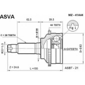 Шрус внешний <b>ASVA MZ-41A44</b>