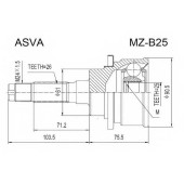 Шрус внешний <b>ASVA MZ-B25</b>