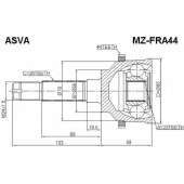 Шрус наружный 23X56X26 FRIENDEE 1997- AARF0A 4WD [12] <b>ASVA MZFRA44</b>