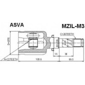 Шрус внутренний левый 22x35x26 <b>ASVA MZILM3</b>