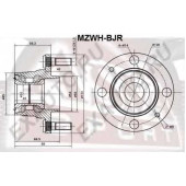 Снят с производства ступица колеса | зад прав/лев | <b>ASVA MZWH-BJR</b>