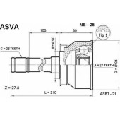 Шрус (гарантия 12 месяцев) [12] <b>ASVA NS25</b>