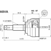 Шрус наружный 32X56X27 NISSAN PRIMERA P11 SR20 12 <b>ASVA NS57</b>