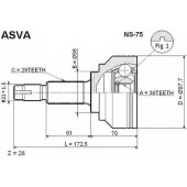 Шрус наружный 36x56x29 <b>ASVA NS75</b>