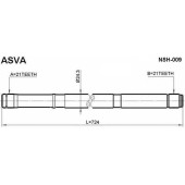 Полуось правая 21x724x21 12 <b>ASVA NSH009</b>