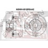 Ступица задняя с кольцом абс <b>ASVA NSWHB10RSA42</b>