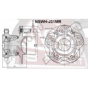 Ступица 12 <b>ASVA NSWHJ31MR</b>